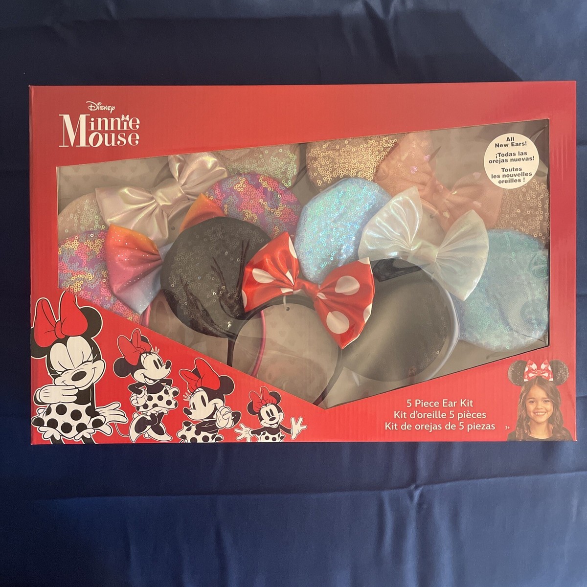 5pc Disney Minnie Mouse Ear Headband Set Party Trip Gift  display picture 3
