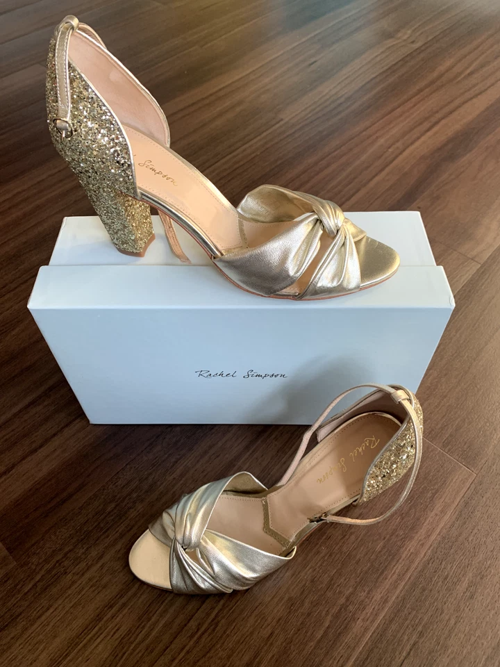 Brautschuhe Candyfloss Gold von Rachel Simpson EU 41 UK 7,5 US 9,5 28 cm - Bild 2 von 4