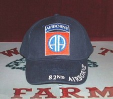 82nd Airborne All American Army Licensed 100 Cotton Embroidered Blue Ball Cap.