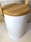Georges Briard Vintage MCM Tall White Vinyl & Wood Ice Bucket — photo 4