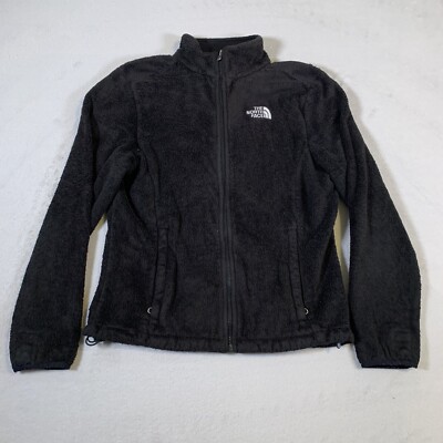 The North Face Fuzzy Jacket Womens Size Medium Black Full Zip Hiking Ladies U14