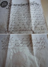 Certificate TRAUNSTEIN 1797, about inheritance of Thomas PUCHFELLNER in KIRCHLEITEN
