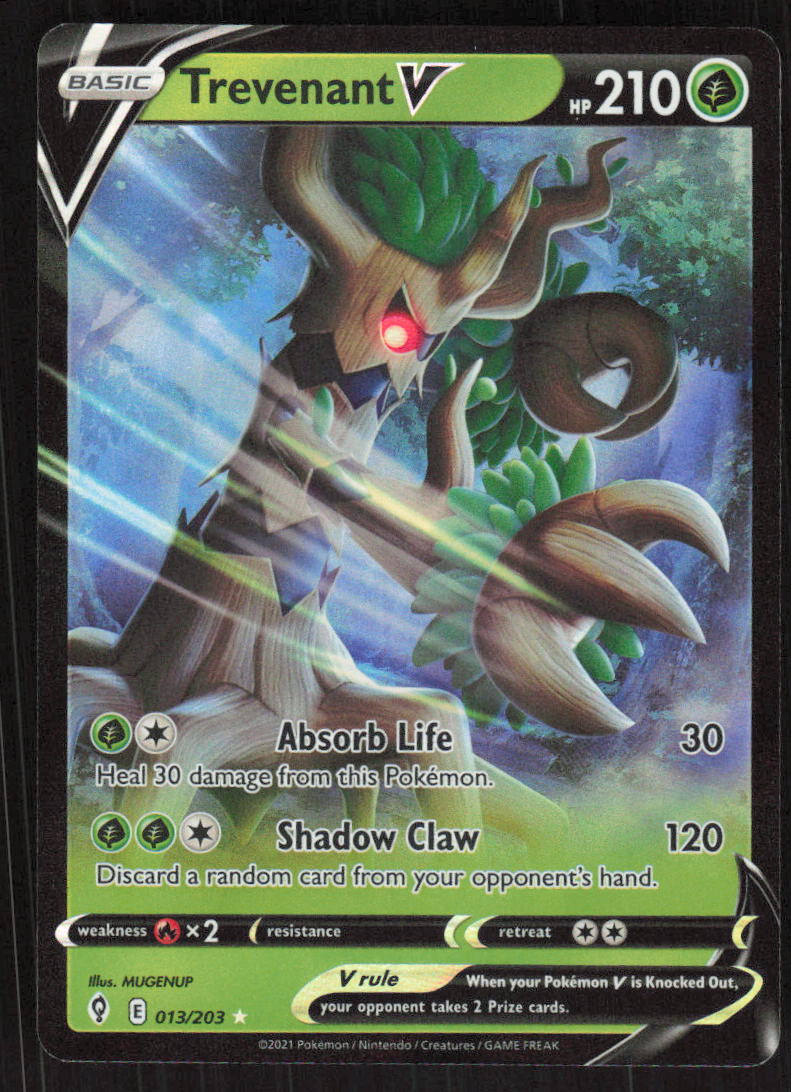 Pokemon TCG SWSH07: Evolving Skies #013/203 Trevenant V NM