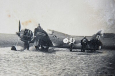 Altes Foto französisches Flugzeug Französ. Bloch bei Le Havre /  Frankreich 1940