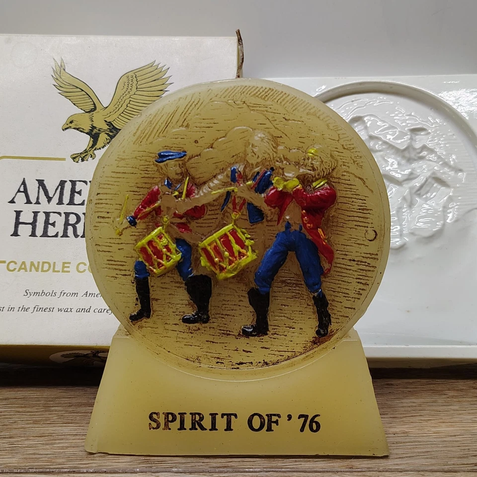 America's Candle Collection Heritage Spirit of '76 USA Hand Painted 1976 - Image 2 of 4