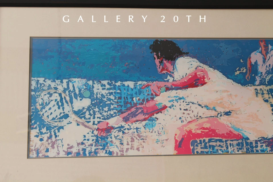 WOW! RARA LITOGRAFÍA ORIGINAL DE TENIS LEROY NEIMAN! ARTE PINTURA ABSTRACTA AÑOS 70 MCM Foto 2 de 4