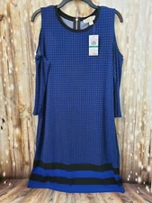 Michael Kors  Cold Shoulder Houndstooth Dress