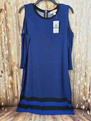 Michael Kors  Cold Shoulder Houndstooth Dress