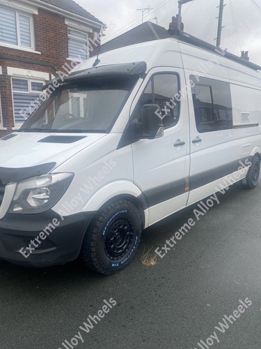 16" Black TG9 Alloy Wheels Mercedes Sprinter 5x130 All Terrain Tyres - Picture 6 of 9
