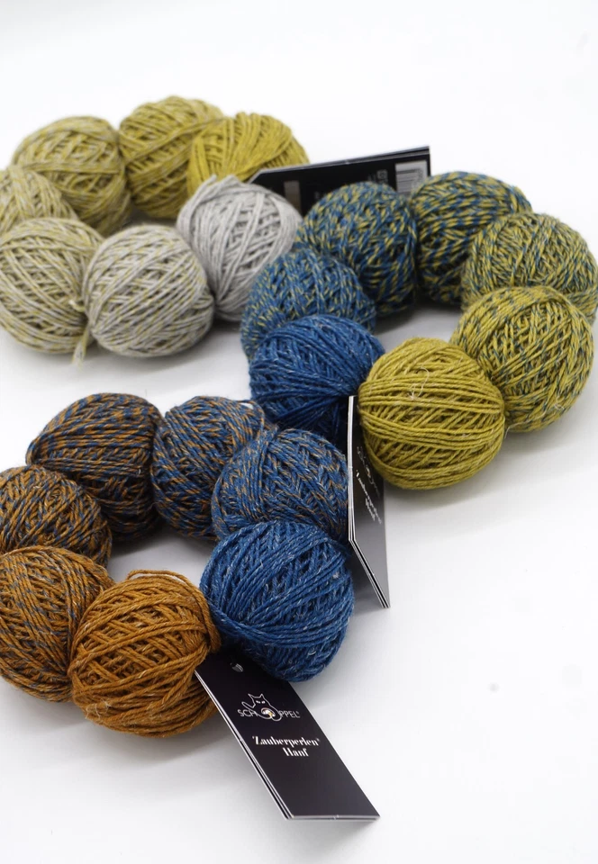 Organic merino wool and hemp knitting yarn Schoppel Wolle Zauberperlen Hanf - Image 3 of 4