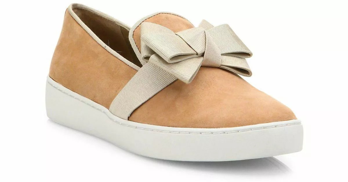 KORS by Michael Kors VAL Suede Skate Sneakers Bow Flat Espadrilles Sz 41 10