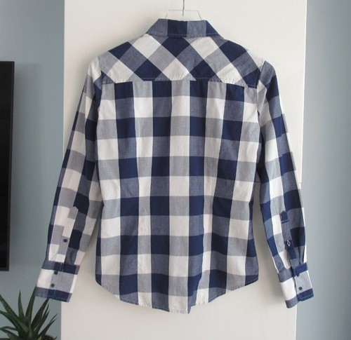 CREMIEUX Women's Long Sleeve Checker Blouse Shirt Size 2 or XS, Blue White NWOT - Picture 3 of 12