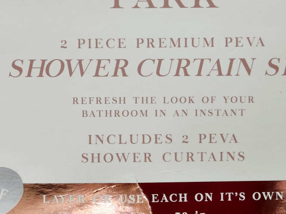 Cortina de ducha 2 piezas de vinilo Peva para gatos Love Bus corazones 72" x 72" Foto 4 de 4