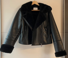 Lederjacke/ Bikerjacke Damen, Stradivarius, Größe M, schwarz