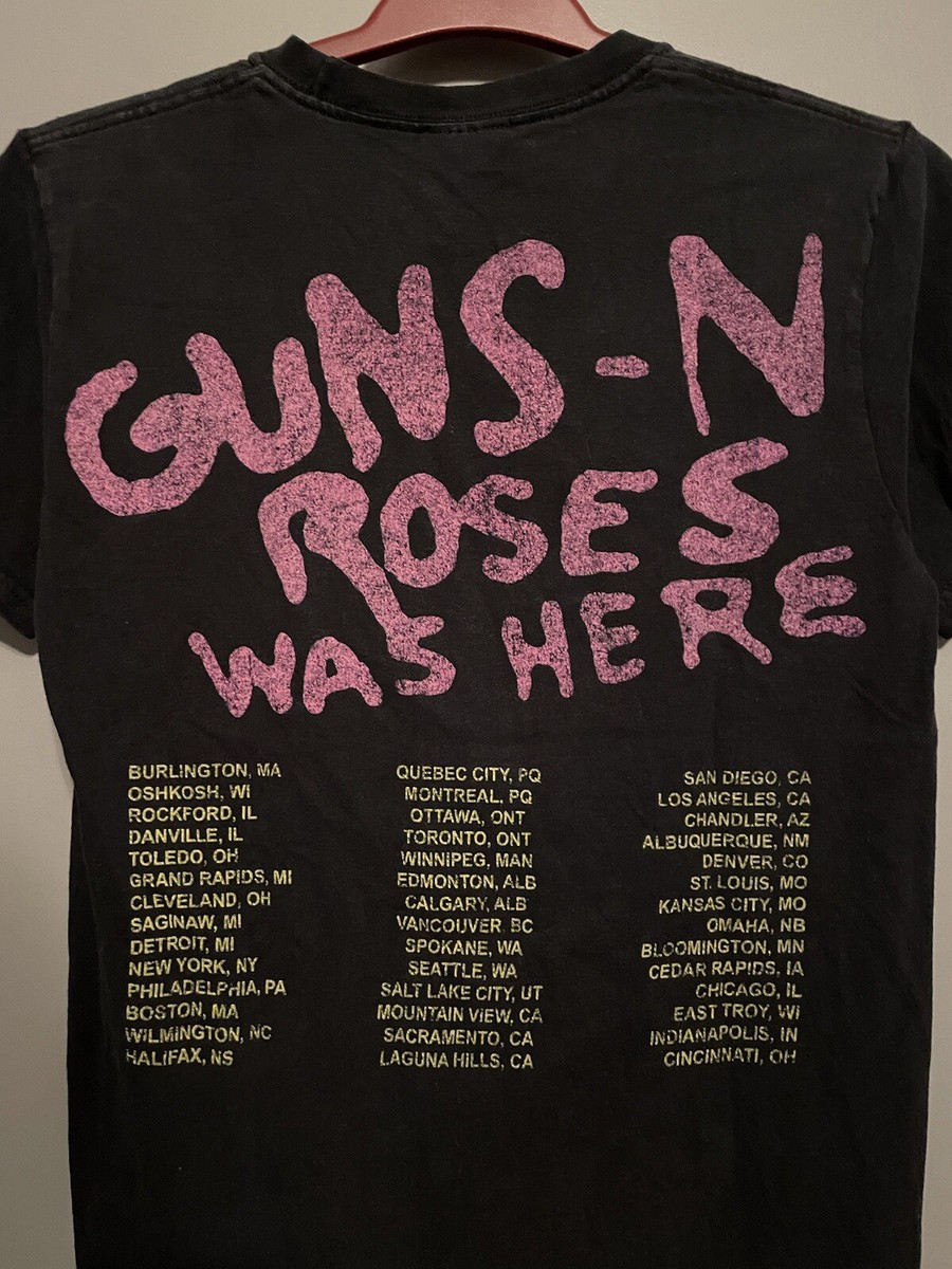 Vintage Guns N' Roses T Shirt Was Here Tour Size Small Hanes