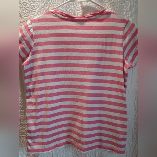 Hanna Andersson Kids Shirt 160 Pink Striped Watermelon Print Cotton Summer - Picture 4 of 12