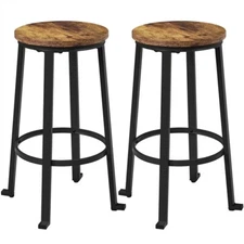 Counter Height Bar Stools 26'' Metal Barstools Kitchen Stools with Metal Frame