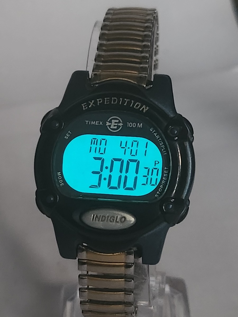 Timex Expedition Chrono-Alarm-Timer 34mm Stretch Strap Watch
