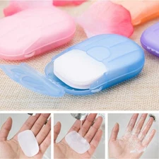 Portable Outdoor Travel Camping Mini Disposable Soap Paper Washing Hand Bath Cle