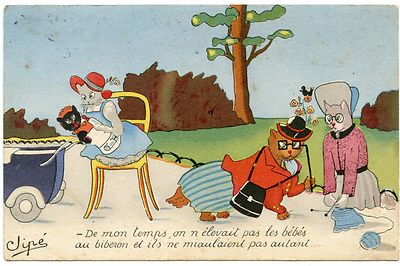 LOUIS WAIN non signé. Chats humanisés . Cats . Katze . Gato
