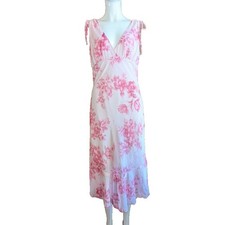 Vintage Y2K Dress 11 Babydoll Pink Floral Softgirl Coquette Fairy Feminine USA