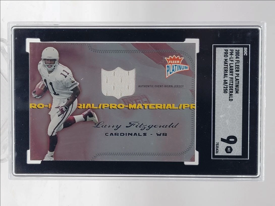 Larry Fitzgerald Fleer Platinum Pro Material #PMLF Base