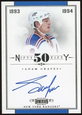 2010 Dominion Adam Graves Nifty 50 Auto /50 #4 New York Rangers
