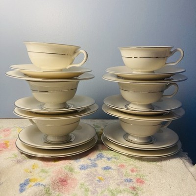 60's Castleton SEVERN 3 Piece Dessert Trio Serves 6 Cup, Saucer, Bread Plate