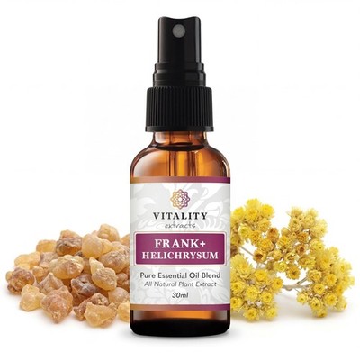 Helichrysum & Frankincense Essential Oil Blend 30ml Spray - Aromatherapy Relief,