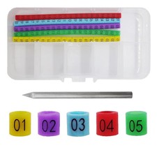 100 Pcs Numbered Bird Ring Leg/ Bands for Finch Canary - Diameter 3Mm