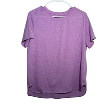 Avia T-Shirt Women's Large Short Sleeve Athletic Solid Shirt Top Active