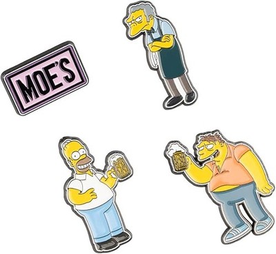 OFFIZIELLES THE SIMPSONS MOES TAVERNE 4ER SET EMAILLE ANSTECKNADEL ABZEICHEN