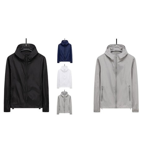 Cappotto Uomo Giacca a Impermeabile Traspirante Moda con Cappuccio - Foto 12 di 17