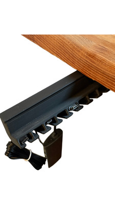 Kabel-Organizer Untertisch | 8 Slots | USB-C | 3D-Druck | ausziehbar