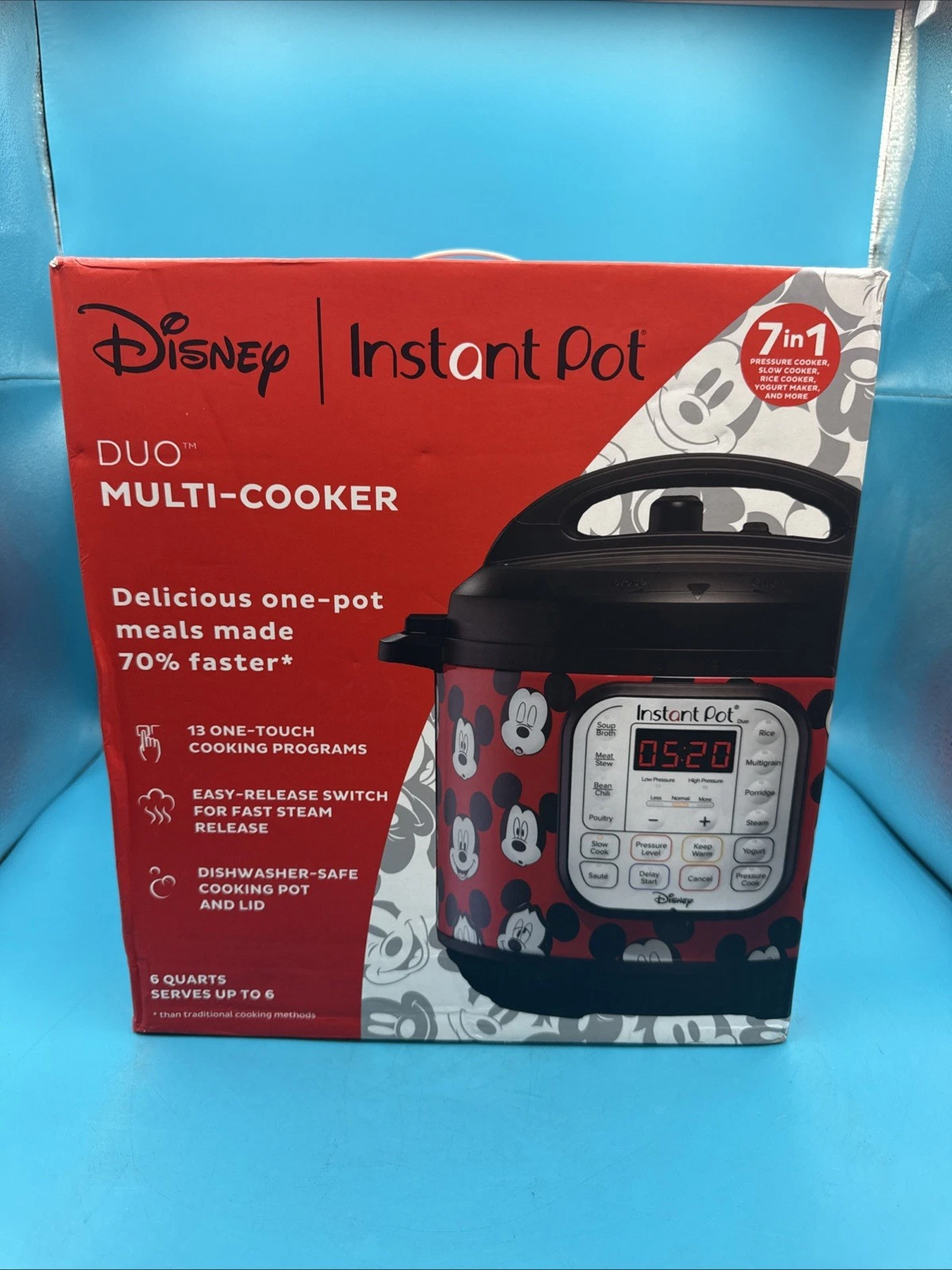 Instant Pot Disney Duo Mickey Mouse Multi-Cooker Electric Pressure Cooker Red