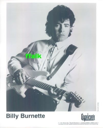 Press Photo & Release: BILLY BURNETTE 8x10 B&W 1992