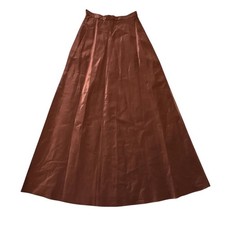Vintage Michelangelo Bronze Satin Maxi Skirt NWT