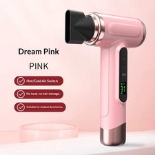 Portable USB Rechargeable Wireless Hair Dryer for Dormitories, High Wind Power f