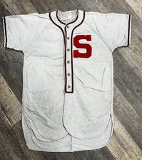 Vintage 1960s Wilson USA Baseball Jersey Flannel Button Front  S  42 Team Issued