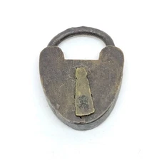 Vintage Padlock Lock Marked VR Crown No Key