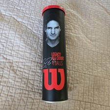Roger Federer Wilson RF Legacy Tennis Balls 4 Balls Metal Can 2017