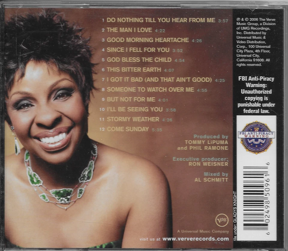 Gladys Knight Before Me CD Verve Records 2006 Like New Condition Foto 2 de 3