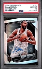 2024-25 Prizm Black Evan Mobley Auto Silver Cavaliers PSA 10