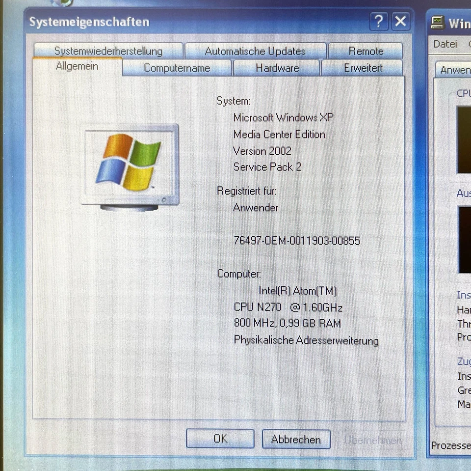 ASUS Eee PC 901 Netbook funktionsfähig Windows XP Intel Atom N270 CPU 1GB 2x SSD - Bild 4 von 4