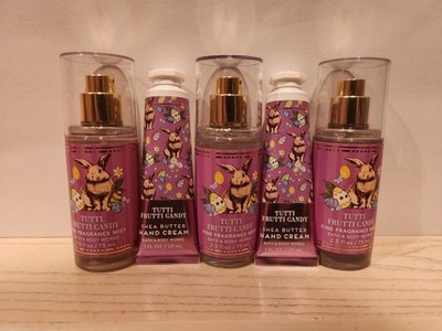 NEW Lot of 5 Bath and Body Works Tutti Frutti Candy mini mist & hand cream 