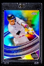 AARON JUDGE REFRACTOR YANKEES CHROME COLORBLAST PRIZM RARE INVESTMENT CARD SP