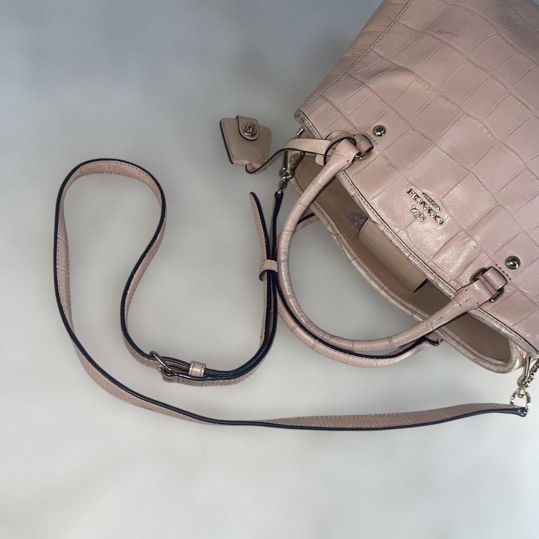 Condition COACH Shoulder Bag Python Pattern 2way … - image 9