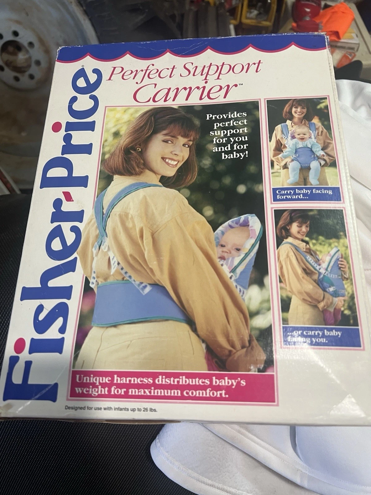 Vintage Fisher Price Perfect Support Carrier Multicolor Baby Sling