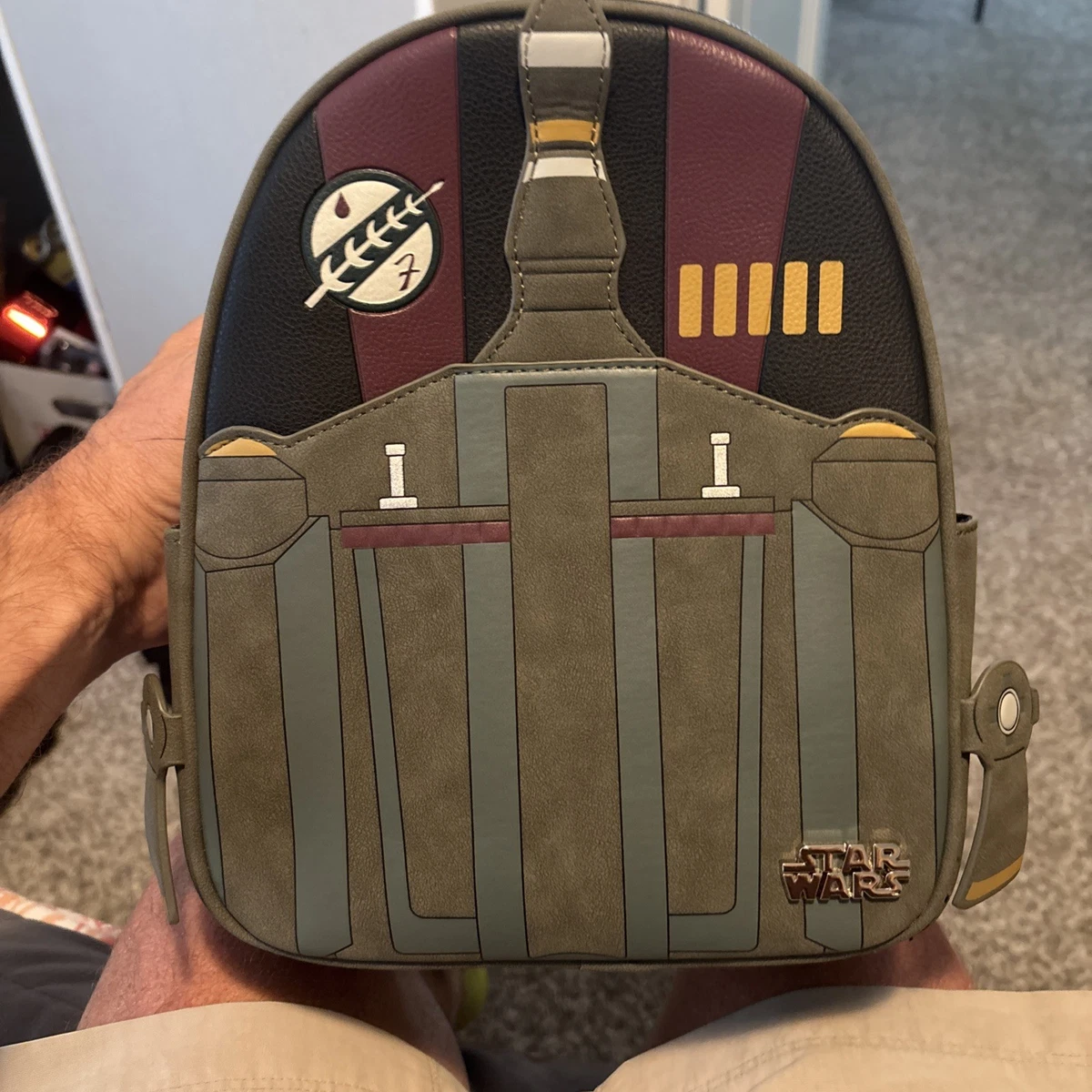 Funko Star Wars Boba‎ Fett Classic Helmut Cosplay Mini Backpack NWT Loungefly Star Wars Boba Fett Mini Backpack | BoxLunch main image 3