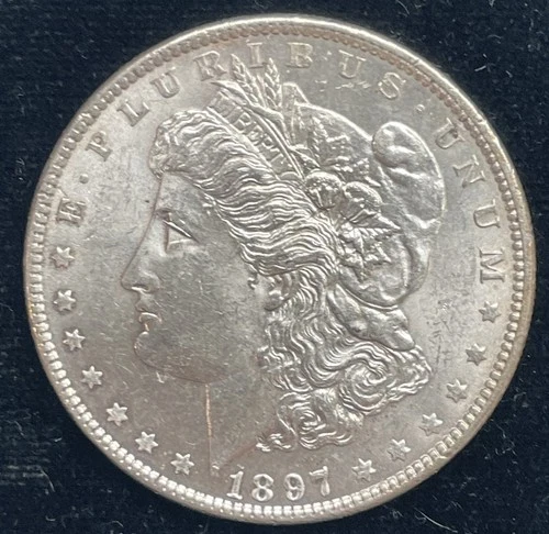 1897 P Morgan Silver Dollar, Choice Uncirculated.